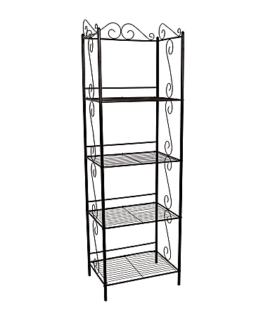 Monarch Specialties 70"H 4-Shelf Metal Etagere Bookcase With