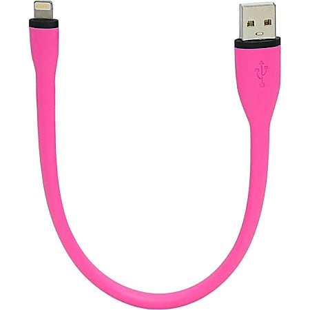 Gear Head Lightning/USB Data Transfer/Power Cable - Lightning/USB Data Transfer/Power Cable - Lightning Proprietary Connector - USB - Pink