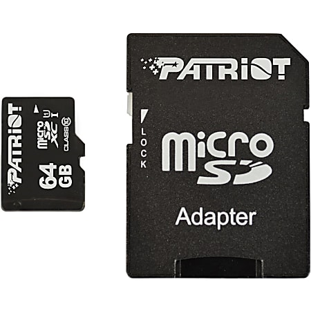 Patriot Memory 64GB microSDXC Class 10 Flash Card - 30 MB/s Read - 20 MB/s Write - 5 Year Warranty