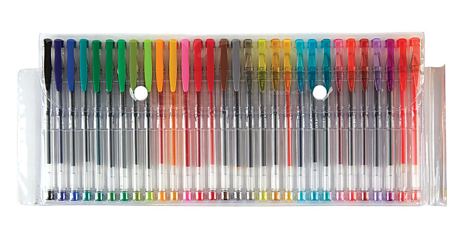 Office Depot Brand Gel Pens FineMedium Points 0.7 1.0 mm Clear