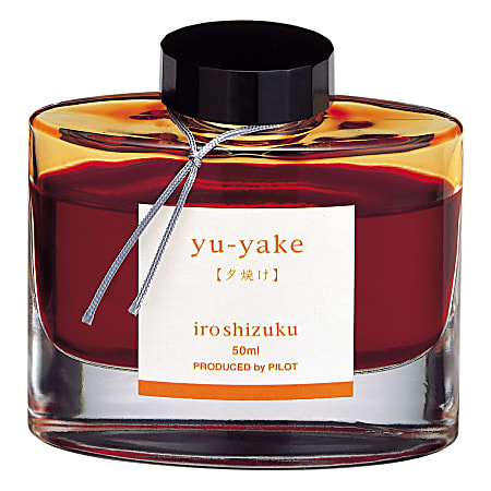 Pilot® Iroshizuku Fountain Pen Ink, Yu-yake Sunset Orange, 50 mL Bottle