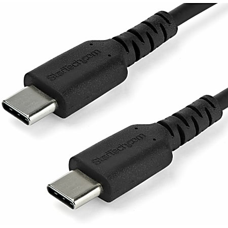 StarTech.com 1 m / 3.3 ft USB C Cable - Hight Quality USB 2.0 Type C Cable - Black - Durable USB Charging Cable (RUSB2CC1MB)