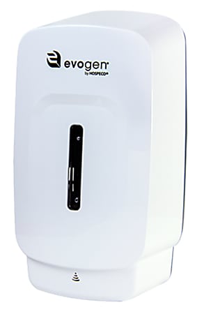 Hospeco EvoGen No-Touch Foam Wall-Mounted Toilet Seat Cleaner Dispenser, 9-1/2”H x 5-1/8”W x 4”D, White