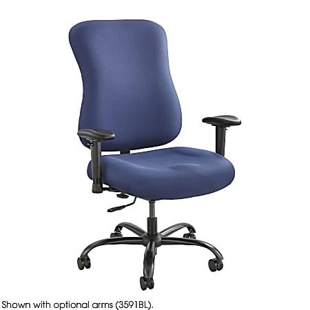 Safco® Optimus Big & Tall High-Back Chair, Blue/Black