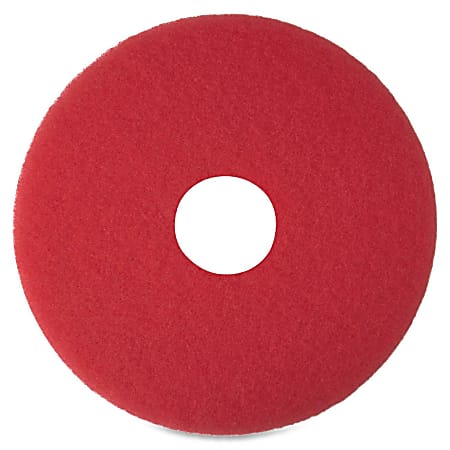 3M™ Niagara 5100N Floor Buffing Pads, 16" Diameter, Red, Pack Of 5