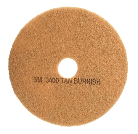 3M™ 3400 Burnish Floor Pads, 24", Tan, Pack Of 5 Pads