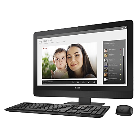 Dell Inspiron 23 5000 5348 All in One Computer Intel Pentium G3240 3.10 GHz  4 GB DDR3 SDRAM 1 TB HDD 23 1920 x 1080 Windows 8.1 64 bit English Desktop  Black - Office Depot