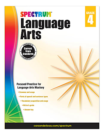 Carson-Dellosa Spectrum Language Arts Workbook, Grade 4