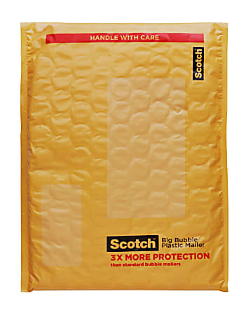Scotch Big Bubble Plastic Mailer , 10.5 in x 15.25 in, 4/Inner, 12 Inners/Case, 48/1