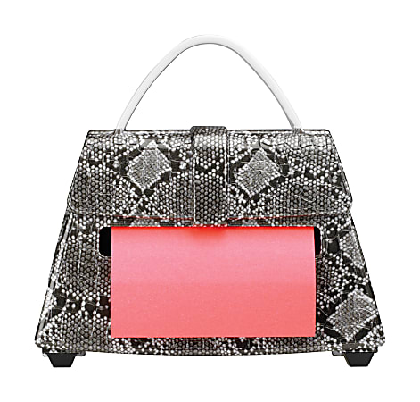 Post-it(R) Pop-up Notes Dispenser for 3" x 3" Notes, Snakeskin Purse, Includes Poppy Colored Notes