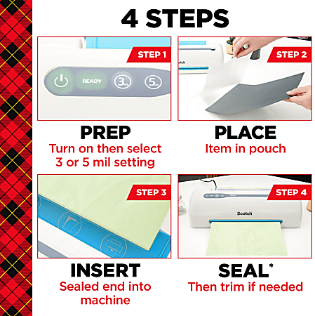 Scotch Self Seal Laminating Sheets 8 12 x 11 Single Sided Letter Size Clear  50 Sheets LS854SS 50 - Office Depot