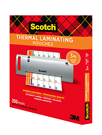 Scotch® Self-Sealing Laminating Sheets, 9.5 mil, 8-1/2 x