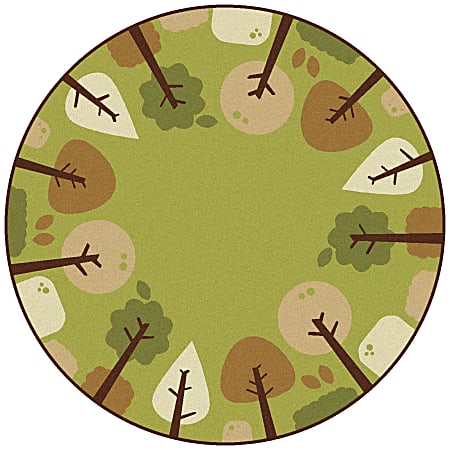 Carpets For Kids® KIDSoft® Tranquil Trees Decorative Rug, 6', Green