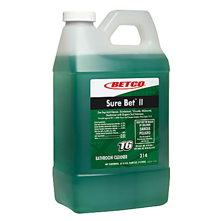 Betco® Sure Bet II Multipurpose Cleaner, Citrus Scent, 67.63 Oz Bottle, Case Of 4