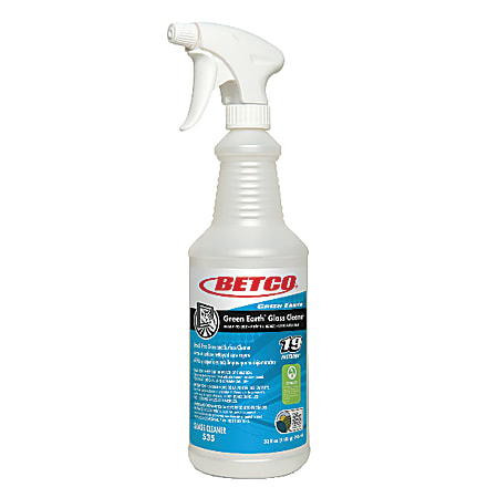 Betco® Green Earth® Glass Cleaner Empty Spray, 32 Oz Bottle, Case Of 12