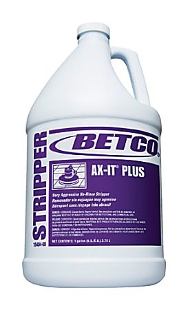 Betco Ax-It® Plus Floor Stripper, Pleasant Scent, 128 Oz Bottle, Case Of 4