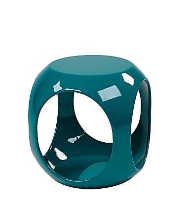 Ave Six Slick Table, Accent, Round, High-Gloss Blue