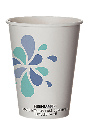 Highmark® Hot Coffee Cups, 12 Oz, White, Pack Of 500