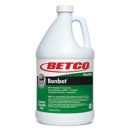 Betco® FiberPRO® Bonbet Carpet Shampoo, Fresh Scent, 128 Oz Bottle, Blue, Case Of 4