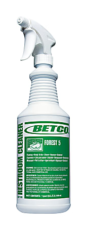 Betco® Forest 5 Foaming Cleaner, Mint, 32 Oz Bottle, Straw, Case Of 12