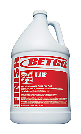 Betco Glare Metal Interlocked Acrylic Polymer Floor Finish - For Floor, Metal - Mild Scent - Durable, Slip Resistant - 4 / Carton