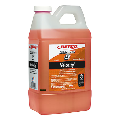 Betco® Fastdraw® Green Earth® Velocity® Degreaser, Fresh Scent, 2 Liter, Case Of 4