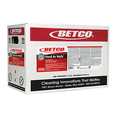 Betco® Hard As Nails® Floor Finish, 5 Gallon Bag-In-Box