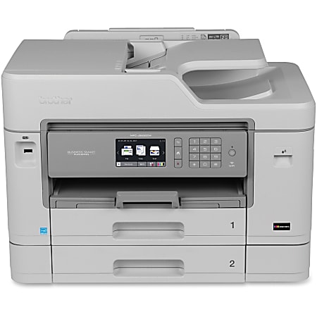 Brother Business Smart J5930DW Inkjet Multifunction Printer Color Desktop Duplex CopierFaxPrinterScanner 35 ppm Mono27 ppm Color Print 4800 x 1200 dpi Print 3.7 LCD Touchscreen Ethernet Wireless LAN USB 2.0 Office