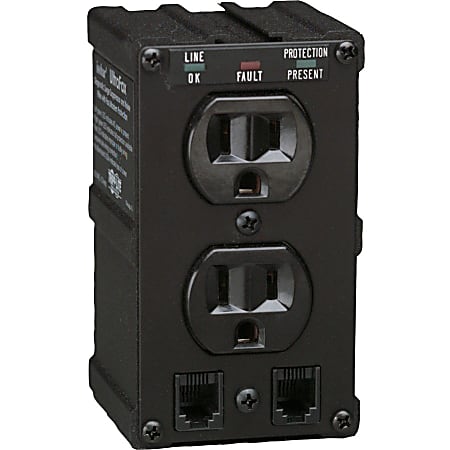 Tripp Lite Isobar Surge Protector Wall Mount Direct Plug In 2 Outlet RJ11
