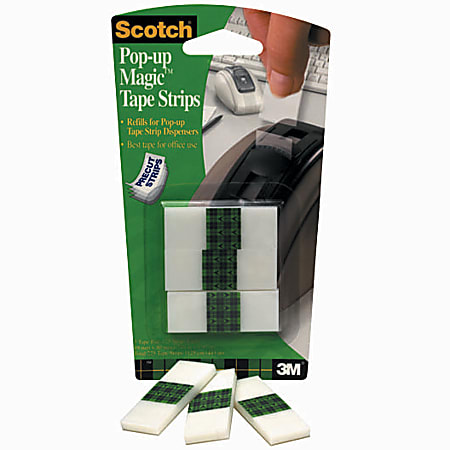 Scotch Pop-Up Tape, Handband Dispenser, 3 Refills with 75 Strips each