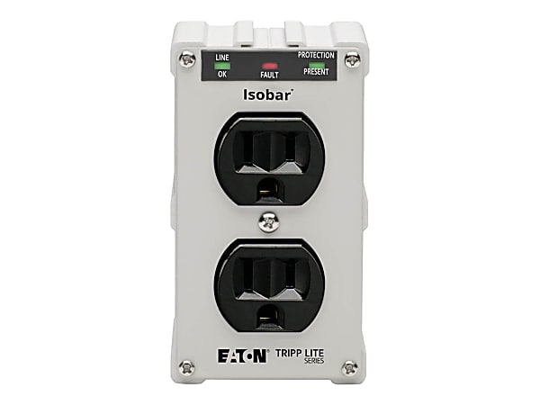 Eaton Tripp Lite Series Isobar Surge Protector Wallmount Direct Plug In 2 Outlet 1410 J - Surge protector - ISOBLOK20