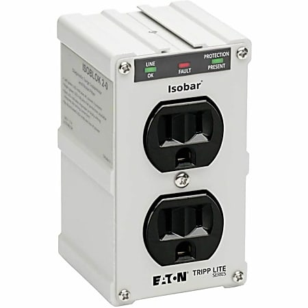Eaton Tripp Lite Series Isobar Surge Protector Wallmount Direct Plug In 2 Outlet 1410 J - Surge protector - ISOBLOK20