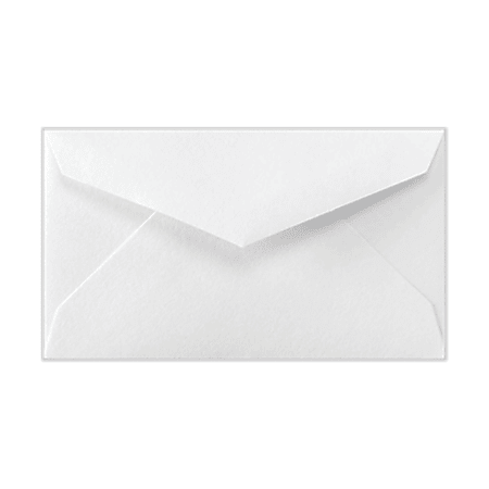 LUX Mini Envelopes, 2 1/8" x 3 5/8", Gummed Seal, Bright White, Pack Of 50