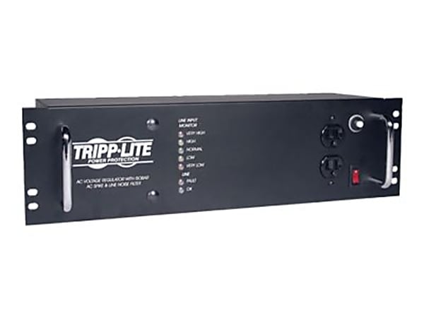 Tripp Lite 2400W Rackmount Line Conditioner w/ AVR / Surge Protection 120V 20A 60Hz 14 Outlet 12ft Cord Power Conditioner - Line conditioner (rack-mountable) - 20 A - AC 120 V - 2.4 kW - output connectors: 14 - 3U - 19"