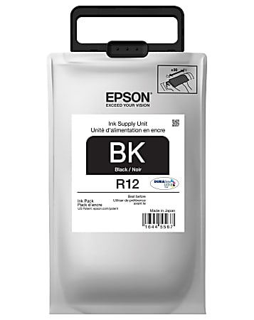 Epson® R12 DuraBrite® Ultra Ink Cartridge, Black, TR12120