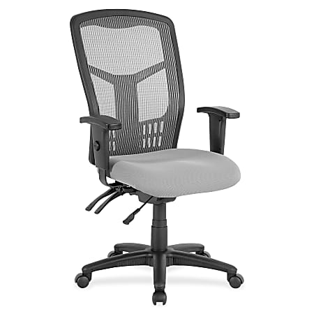 Lorell® Ergonomic Mesh/Fabric High-Back Multifunction Chair, Gray