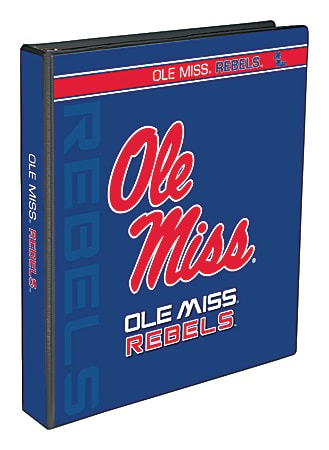 Markings by C.R. Gibson® Round-Ring Binder, 1" Rings, University Of Mississippi Rebels