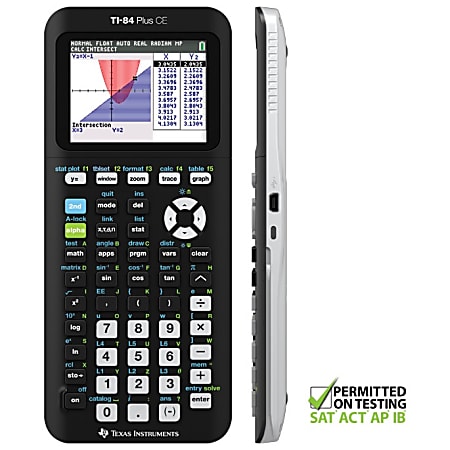 Texas Instruments TI-84 Plus CE Color Graphing Calculator, Black 7.5 Inch