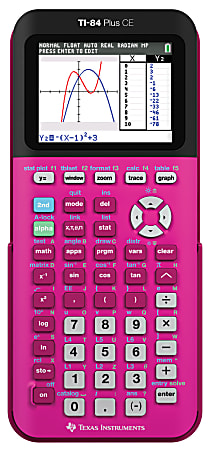 Texas Instruments® TI-84 Plus CE Color Graphing Calculator, Pink