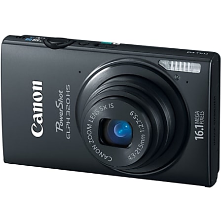 Canon ELPH 320 HS 16.1 MP 5X Optical Zoom Black Digital Camera