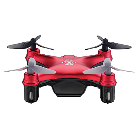 Propel RC Atom Micro Drone, 2 13/16"H x 2 13/16"W x 1"D, Red