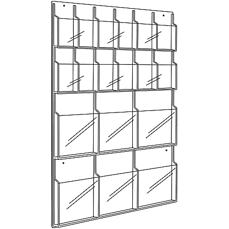 Porte-revue Office Depot Polystyrène Transparent A5, A4 8,2 x 26,6 x 30,5  cm