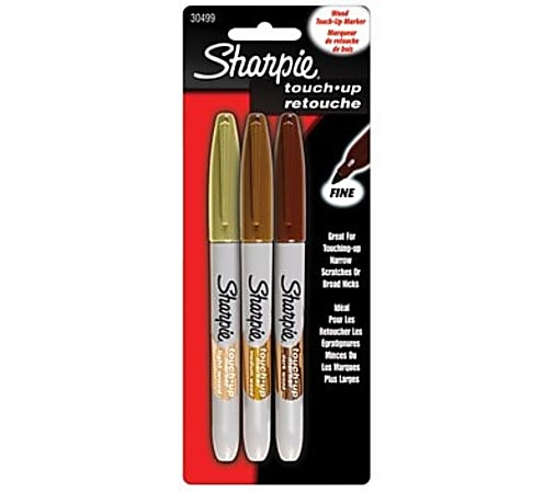 Sharpie Furniture Touch Up Markers Fine Point Assorted Pack Of 3 - Office  Depot