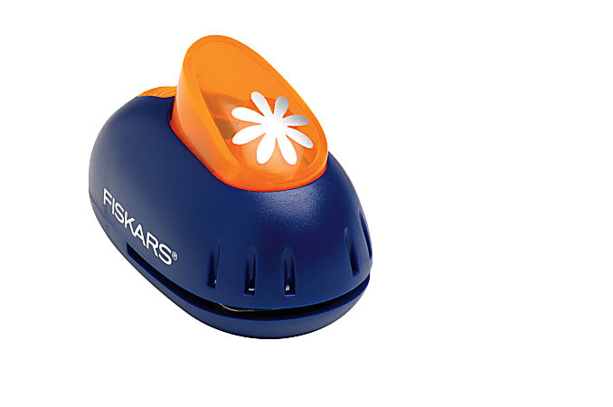 Fiskars® Design Hand Punch, Assorted Shapes, Orange/White