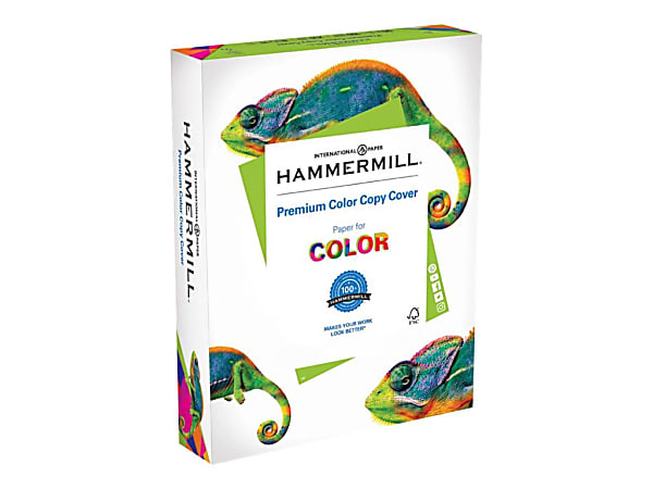 Hammermill Color Card Stock White Letter 8.5 x 11 80 Lb Pack Of
