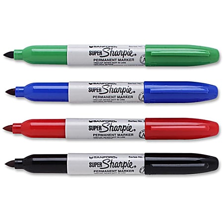 Sharpie King Size Permanent Markers Assorted Colors Pack Of 4 - Office Depot