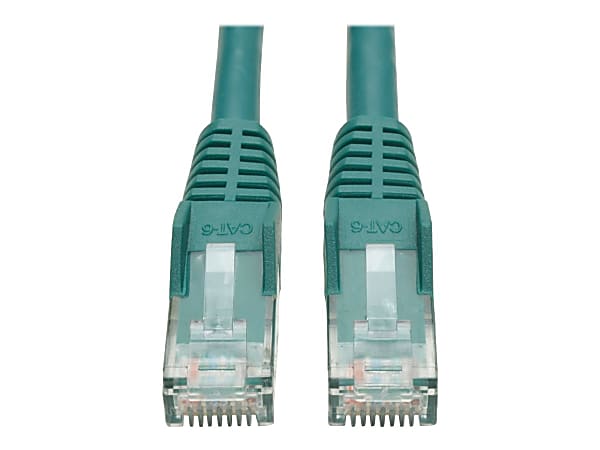 Eaton Tripp Lite Series Cat6 Gigabit Snagless Molded (UTP) Ethernet Cable (RJ45 M/M), PoE, Green, 7 ft. (2.13 m) - N201007GN