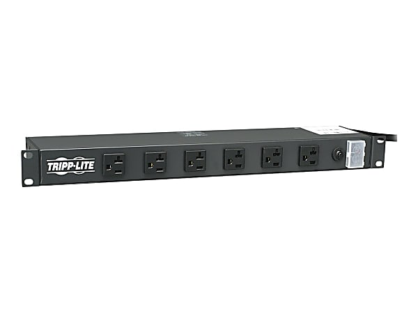 Tripp Lite Power Strip Rackmount Metal 120V 5-20R 12 Outlet 15' Cord 1URM - Power distribution strip (rack-mountable) - AC 120 V - input: NEMA 5-20 - output connectors: 12 (NEMA 5-20) - 1U - 19" - 15 ft cord