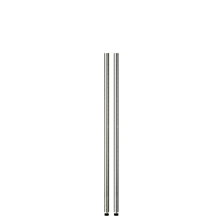 Honey-Can-Do Steel Shelving Support Poles, 48" x 1", Chrome, Pack Of 2