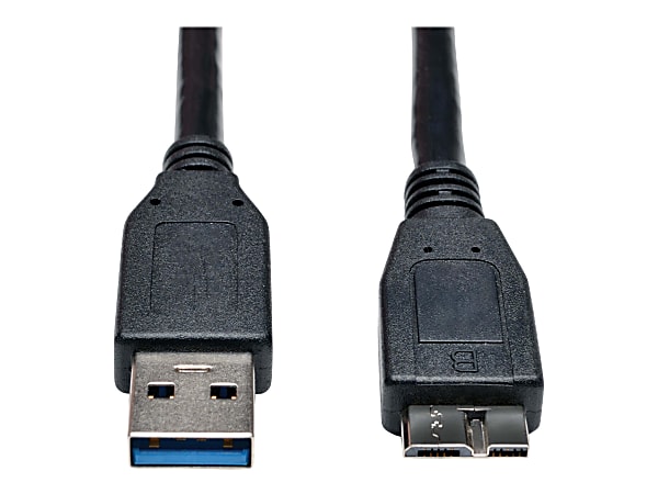 Eaton Tripp Lite Series USB 3.0 SuperSpeed Device Cable (A to Micro-B M/M) Black, 1 ft. (0.31 m) - USB cable - Micro-USB Type B (M) to USB Type A (M) - USB 3.0 - 1 ft - black